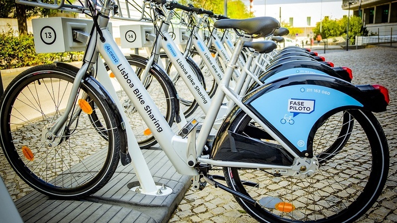 Bicicletas em Lisboa, Portugal.